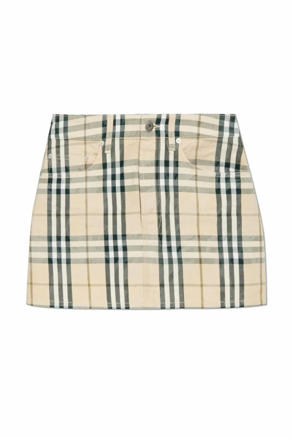 Burberry kremowy Spódnica ze wzorem w kratę