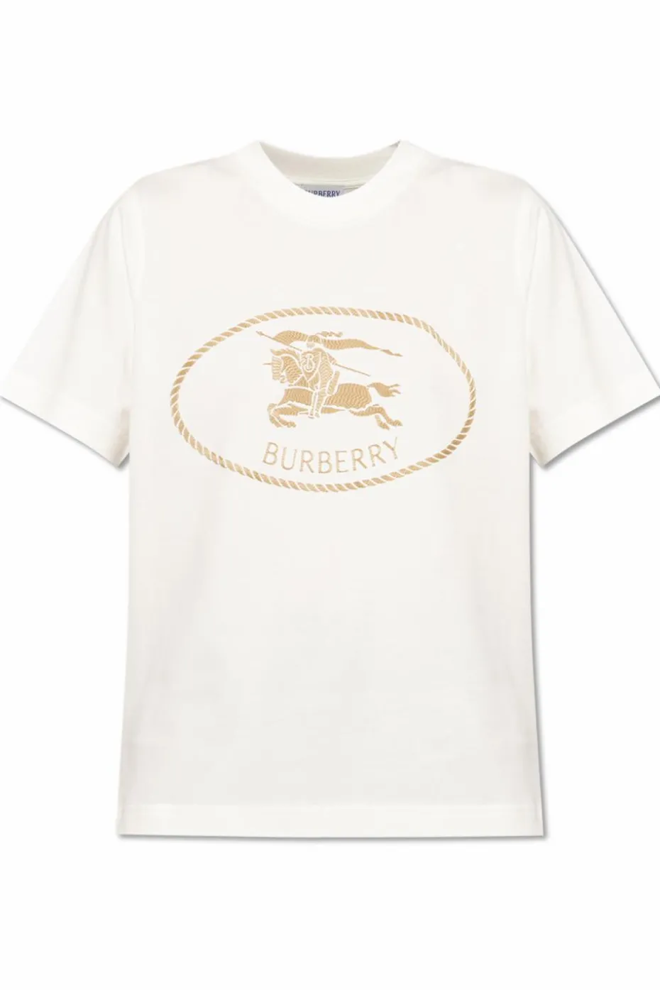 Burberry kremowy T-shirt z logo