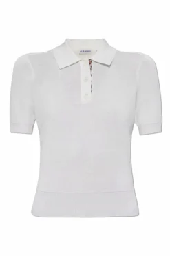 Burberry kremowy Wełniane polo