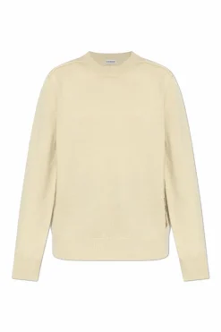 Burberry kremowy Wełniany sweter