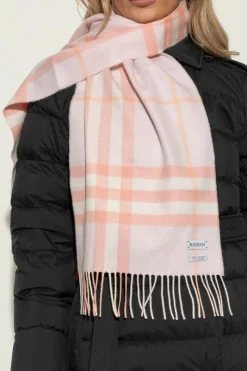 Burberry RÓŻOWY Kaszmirowy szal