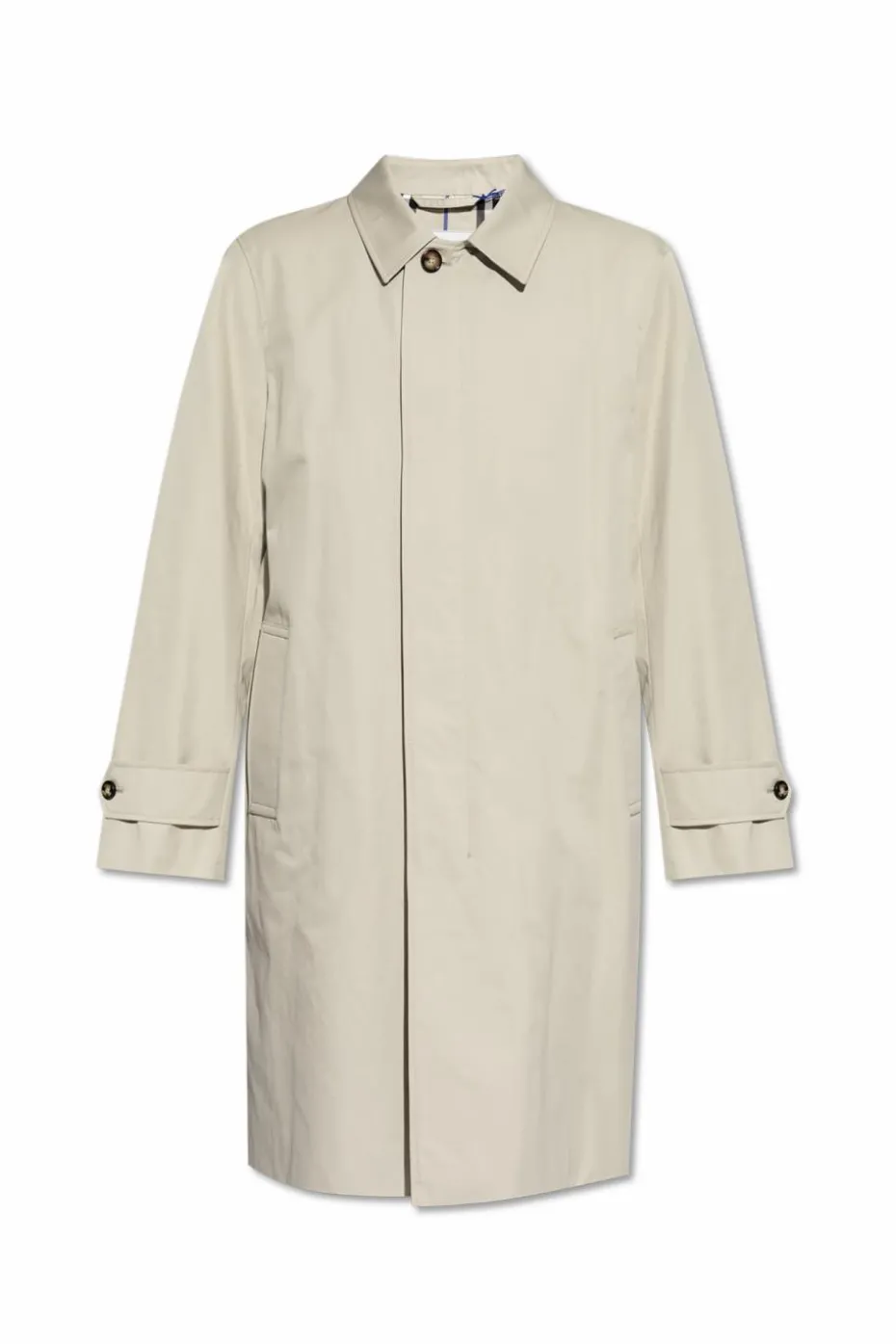 Burberry SZARY Bawełniany płaszcz