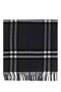 Burberry SZARY Kaszmirowy szal