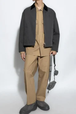 Burberry SZARY Kurtka ze sztruksowym kołnierzem