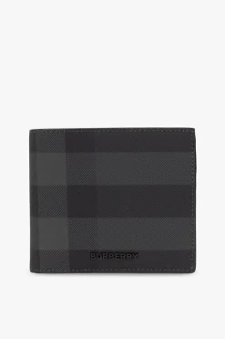 Burberry SZARY Składany portfel z logo