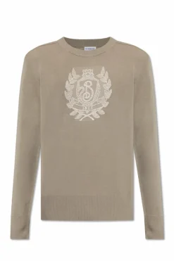 Burberry SZARY Sweter z wyszytym logo