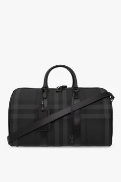 Burberry SZARY Torba podręczna ze wzorem w kratę