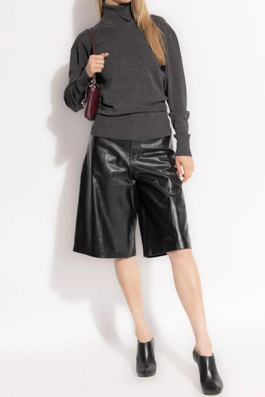 Burberry SZARY Wełniany golf