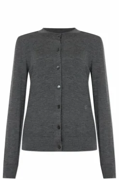 Burberry SZARY Wełniany kardigan
