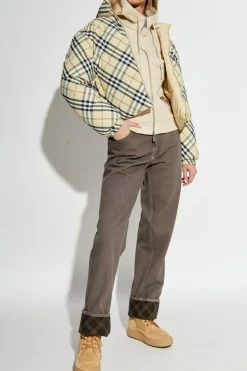 Burberry ŻÓŁTY Dwustronna kurtka puchowa