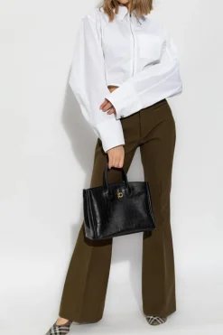 Burberry ZIELONY Dzwony w kant