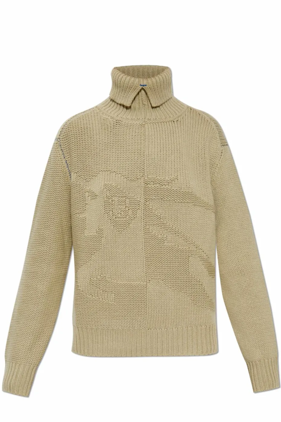 Burberry ZIELONY Kaszmirowy golf