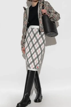 Burberry ZIELONY Kurtka ze wzorem w kratę