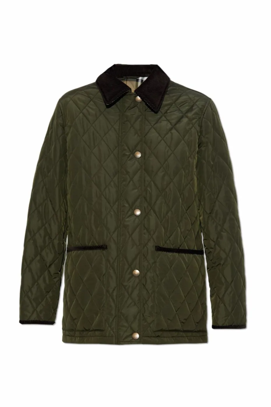 Burberry ZIELONY Pikowana kurtka `Broadway`
