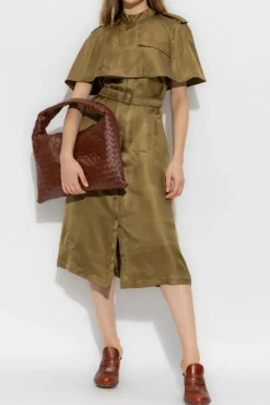 Burberry ZIELONY Sukienka z paskiem