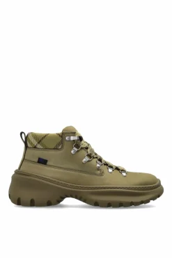 Burberry ZIELONY Sznurowane buty za kostkę ‘Scoot’