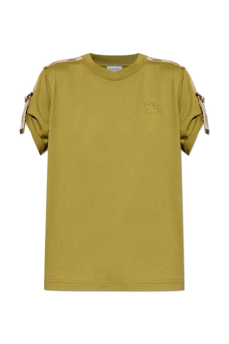 Burberry ZIELONY T-shirt z logo