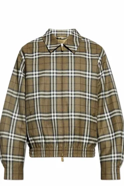 Burberry ZIELONY Wełniana kurtka