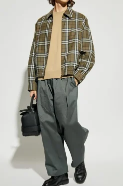 Burberry ZIELONY Wełniana kurtka