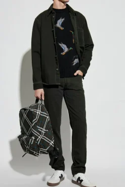 Burberry ZIELONY Zwężane jeansy