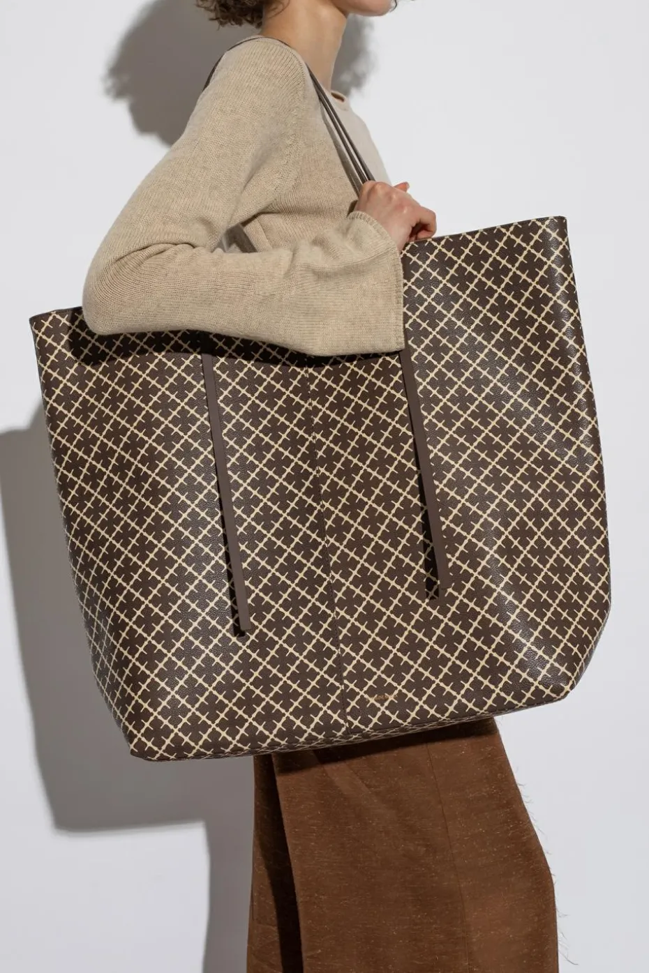 By Malene Birger BRĄZOWY Torba ‘Abrille’ typu ‘shopper’