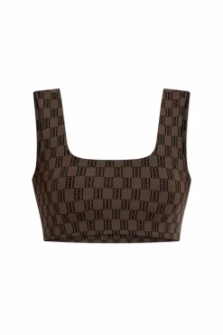 By Malene Birger BRĄZOWY Top z logo