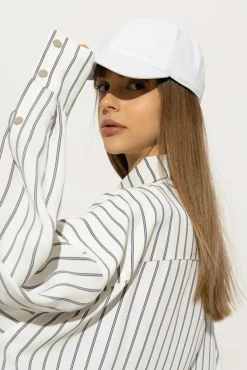 Canada Goose BIAŁY Czapka z daszkiem z logo