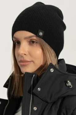 Canada Goose CZARNY Czapka z logo