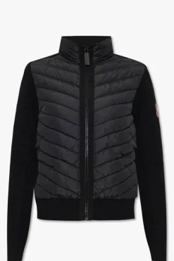 Canada Goose CZARNY Kardigan z pikowanym przodem
