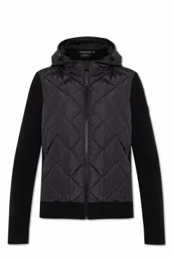 Canada Goose CZARNY Sweter z puchowym przodem ‘Hybridge’