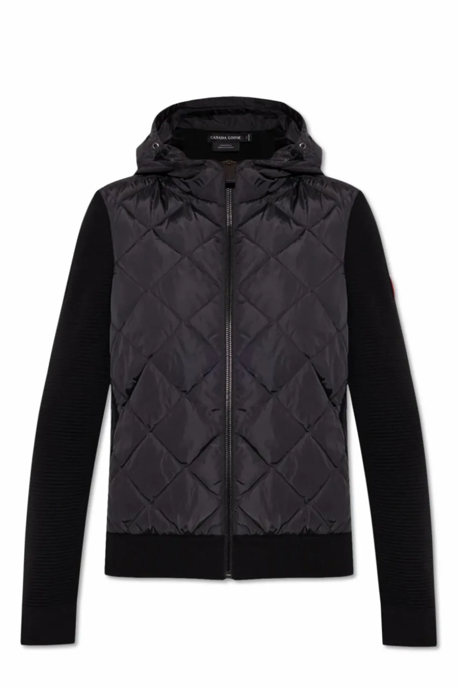 Canada Goose CZARNY Sweter z puchowym przodem ‘Hybridge’