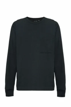 Canada Goose CZARNY T-shirt z kieszenią