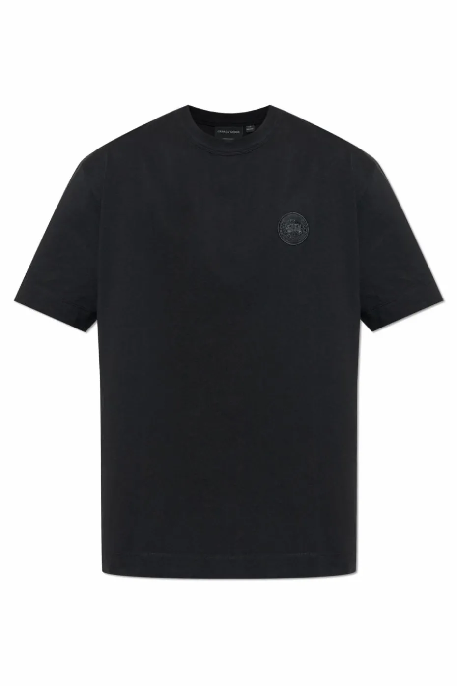 Canada Goose CZARNY T-shirt z logo
