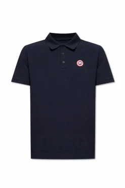 Canada Goose GRANATOWY Bawełniane polo ‘Beckley’