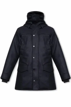 Canada Goose GRANATOWY Wełniana parka ‘Langford’