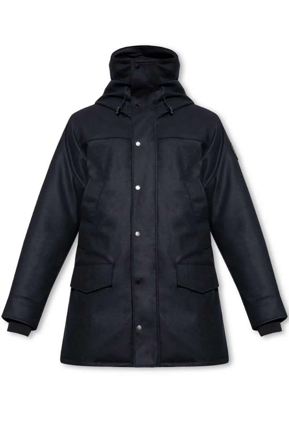 Canada Goose GRANATOWY Wełniana parka ‘Langford’