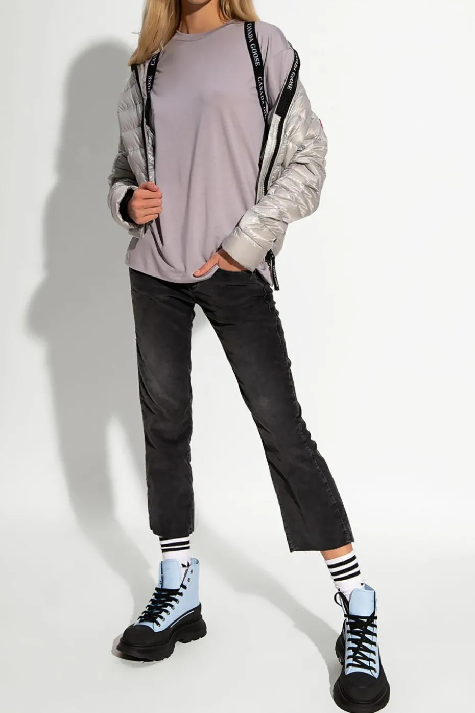 Canada Goose SZARY Pikowana kurtka