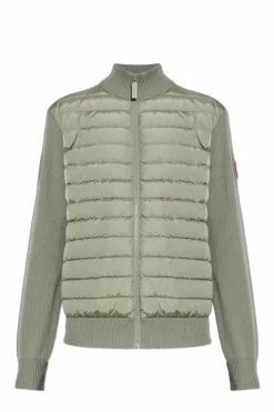 Canada Goose ZIELONY Kardigan z puchową wstawką