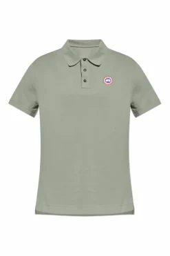 Canada Goose ZIELONY Polo z logo