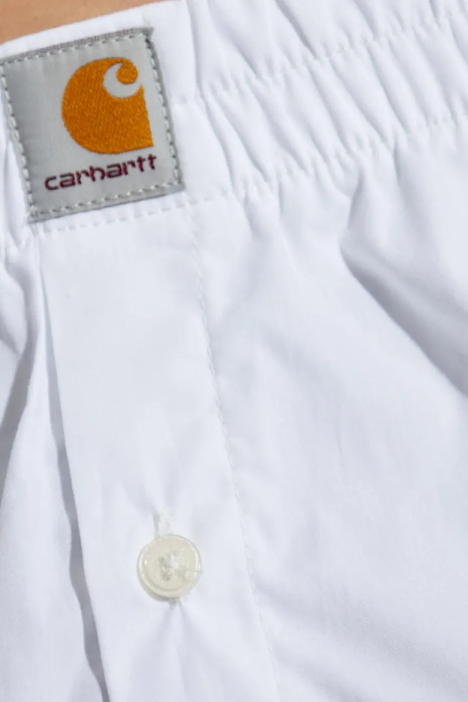 Carhartt WIP BIAŁY Bokserki z logo