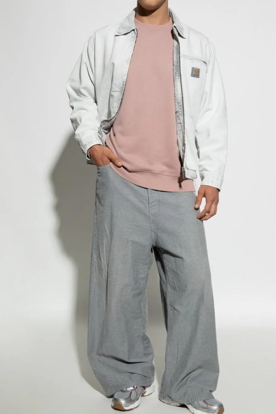Carhartt WIP BIAŁY Jeansowa kurtka `Detroit`