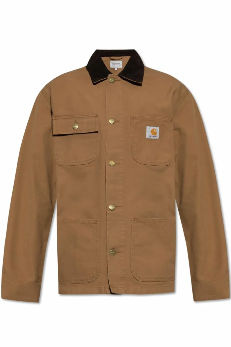 Carhartt WIP BRĄZOWY Kurtka ze sztruksowym kołnierzem