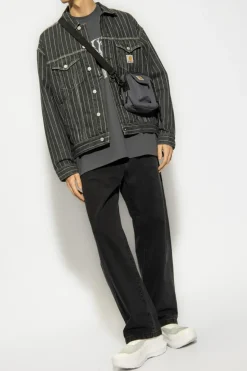 Carhartt WIP CZARNY Jeansy z logo