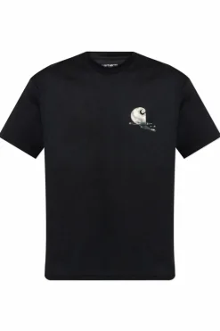 Carhartt WIP CZARNY T-shirt z nadrukiem
