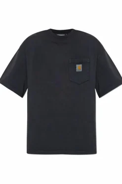 Carhartt WIP CZARNY T-shirt z logo