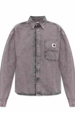 Carhartt WIP FIOLETOWY Jeansowa koszula `Georgia`