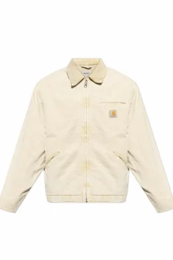 Carhartt WIP kremowy Kurtka z naszywką z logo