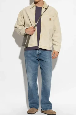 Carhartt WIP kremowy Kurtka z naszywką z logo
