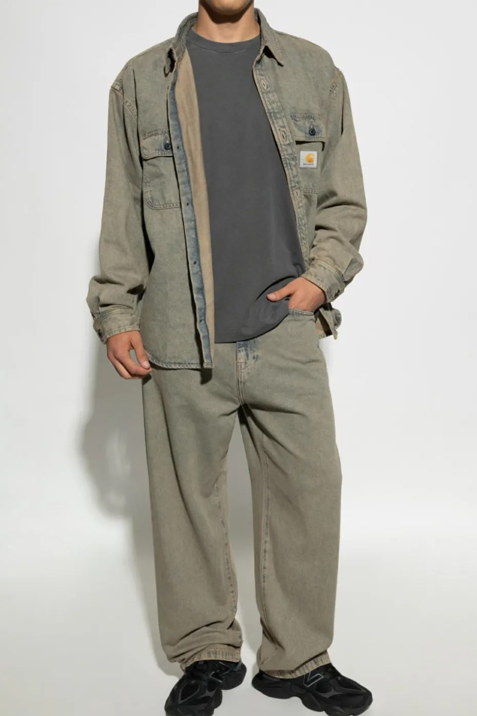 Carhartt WIP SZARY Jeansy `Landon`