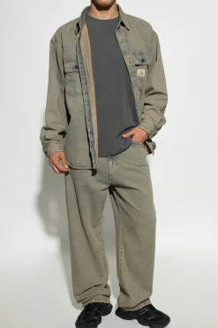 Carhartt WIP SZARY T-shirt z długimi rękawami `Terrestrial`